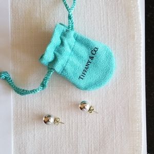 Tiffany silver ball earrings